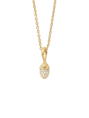 OLE LYNGGAARD COPENHAGEN - ANHENG, LOTUS SPIRE MINI PAVÉRT 0,48 CT. MED COLLIER