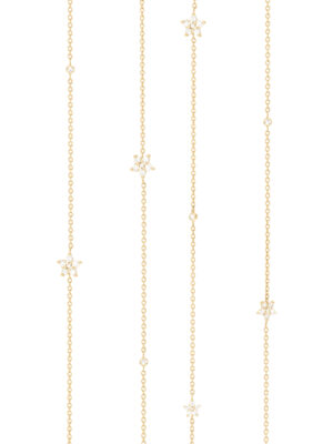 Kjede, Shooting Stars Collier 80 cm 8 Stjerner 0,67 ct. TW.VS.