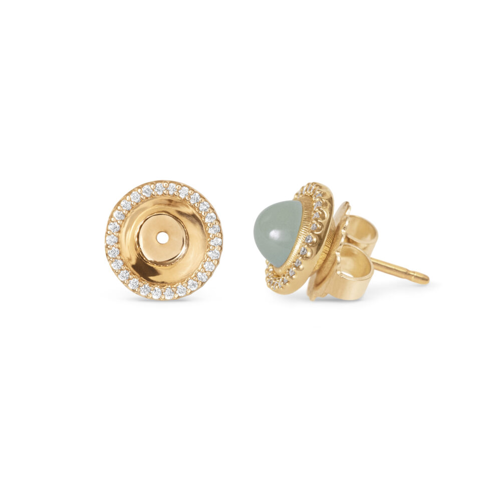 Øredobber vedheng, Lotus Diamantkrans 0,20 ct TW.VS.