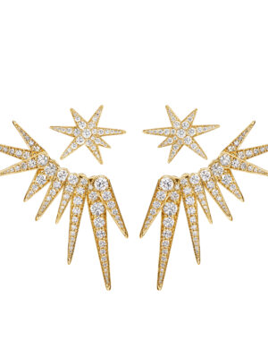 OLE LYNGGAARD COPENHAGEN - ØREDOBBER VEDHENG, FUNKY STARS 9-SPISSET HØYRE 0,99 CT. - STYLING