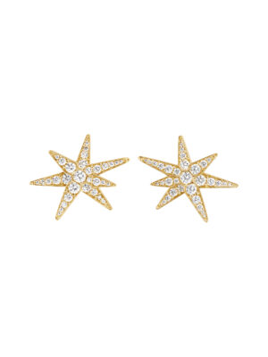 Øredobber, Funky Stars medium 0,36 ct TW.VS.