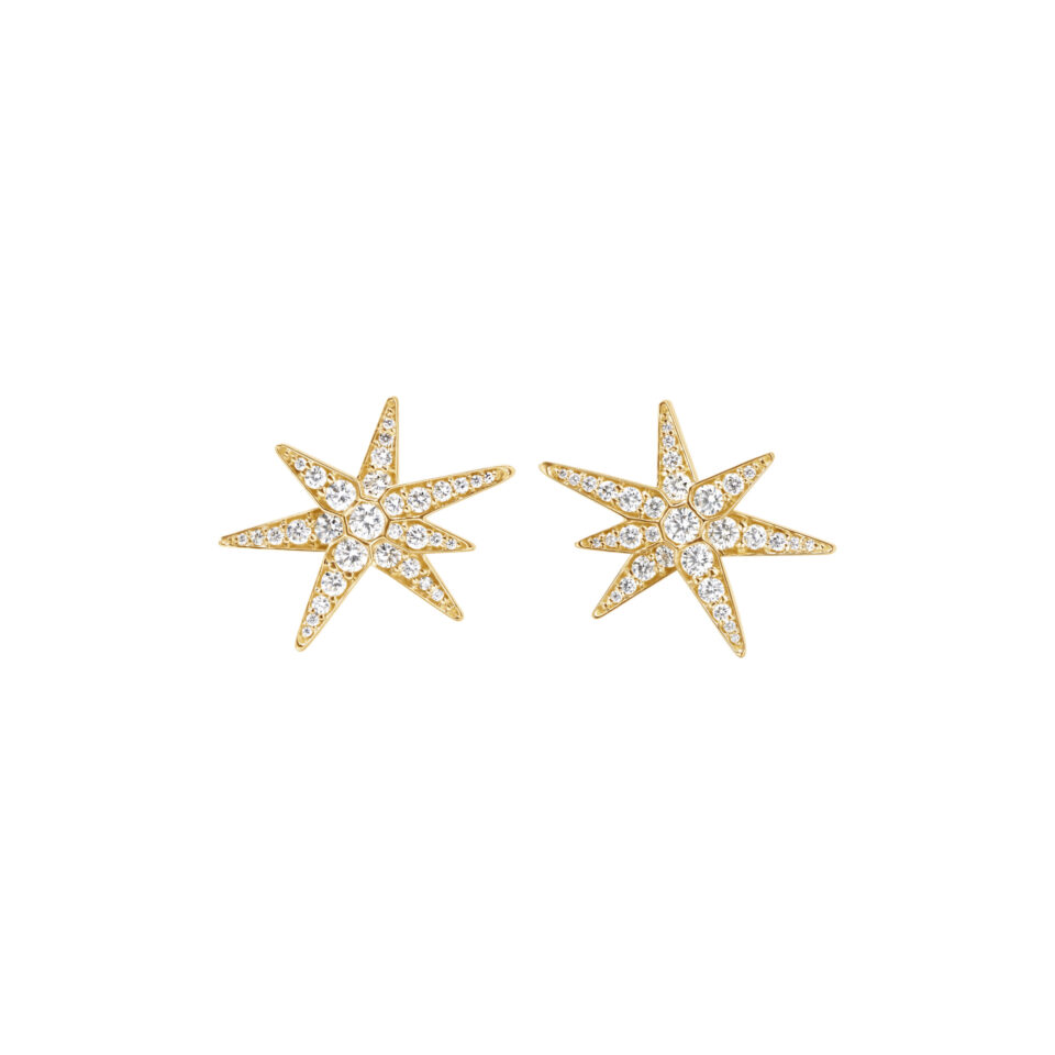 Øredobber, Funky Stars medium 0,36 ct TW.VS.