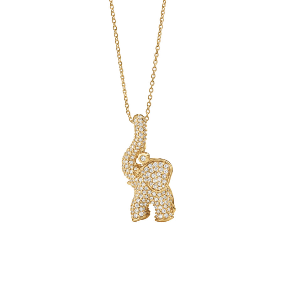 Anheng, Elephant medium Pavért 1 ct TW.VS.
