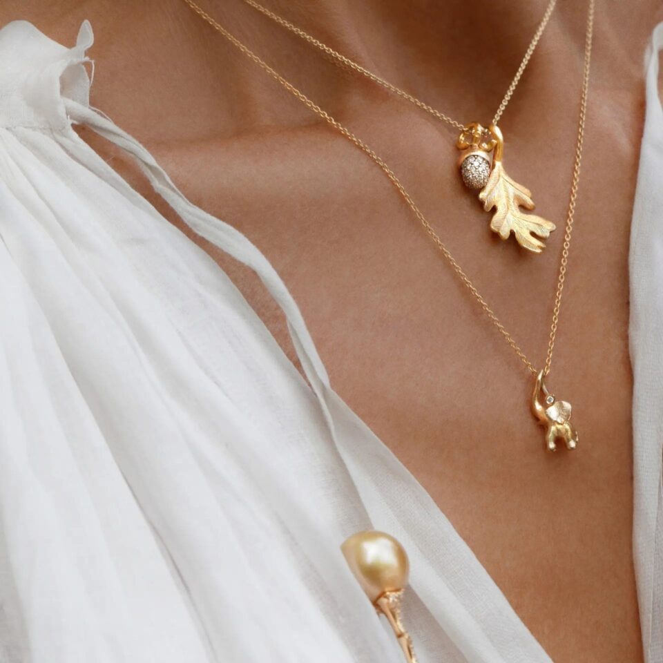 Anheng, Elephant liten 0,01 ct TW.VS.