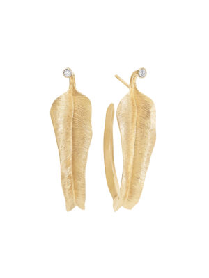 Øredobber, Leaves Creoler store 0,04 ct TW.VS.