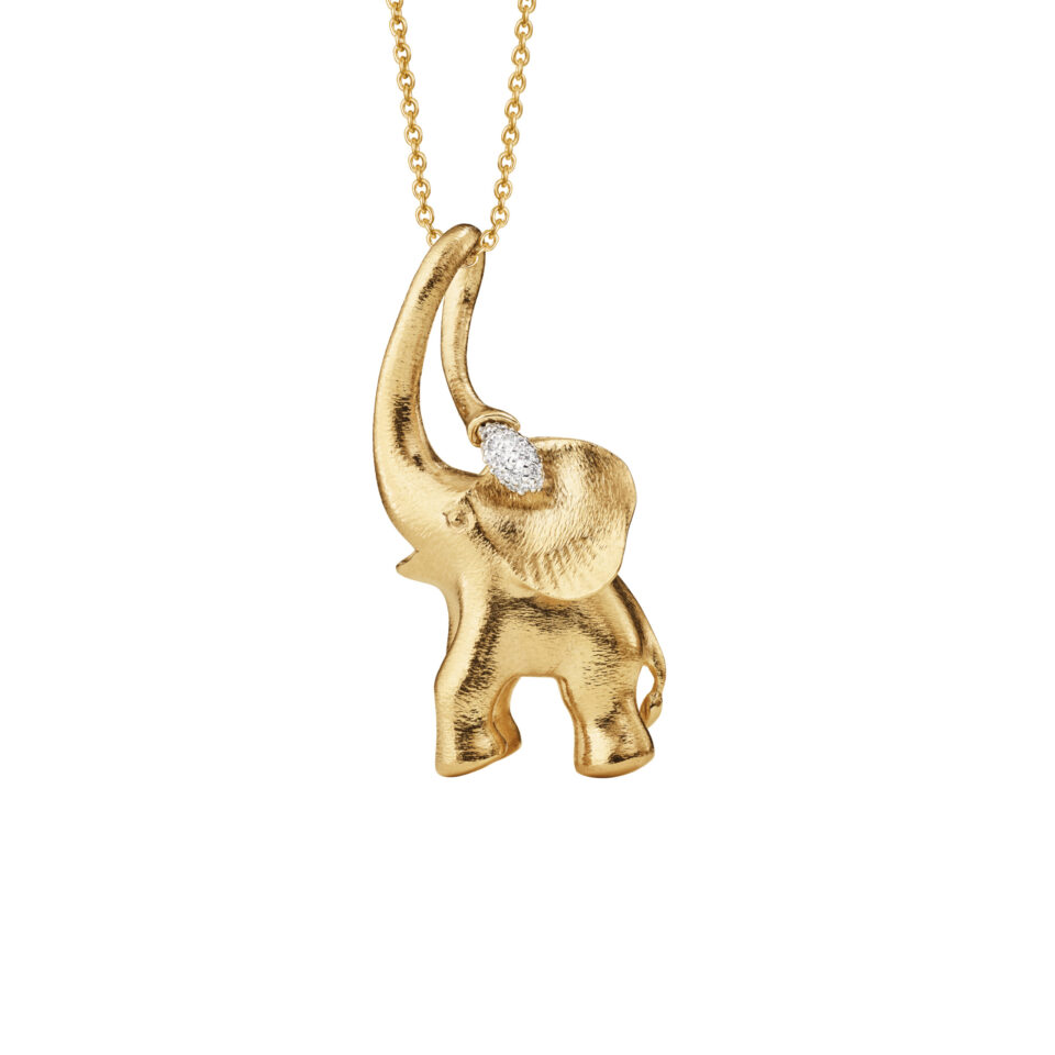 Anheng, Elephant stor Pavért 0,11 ct TW.VS.