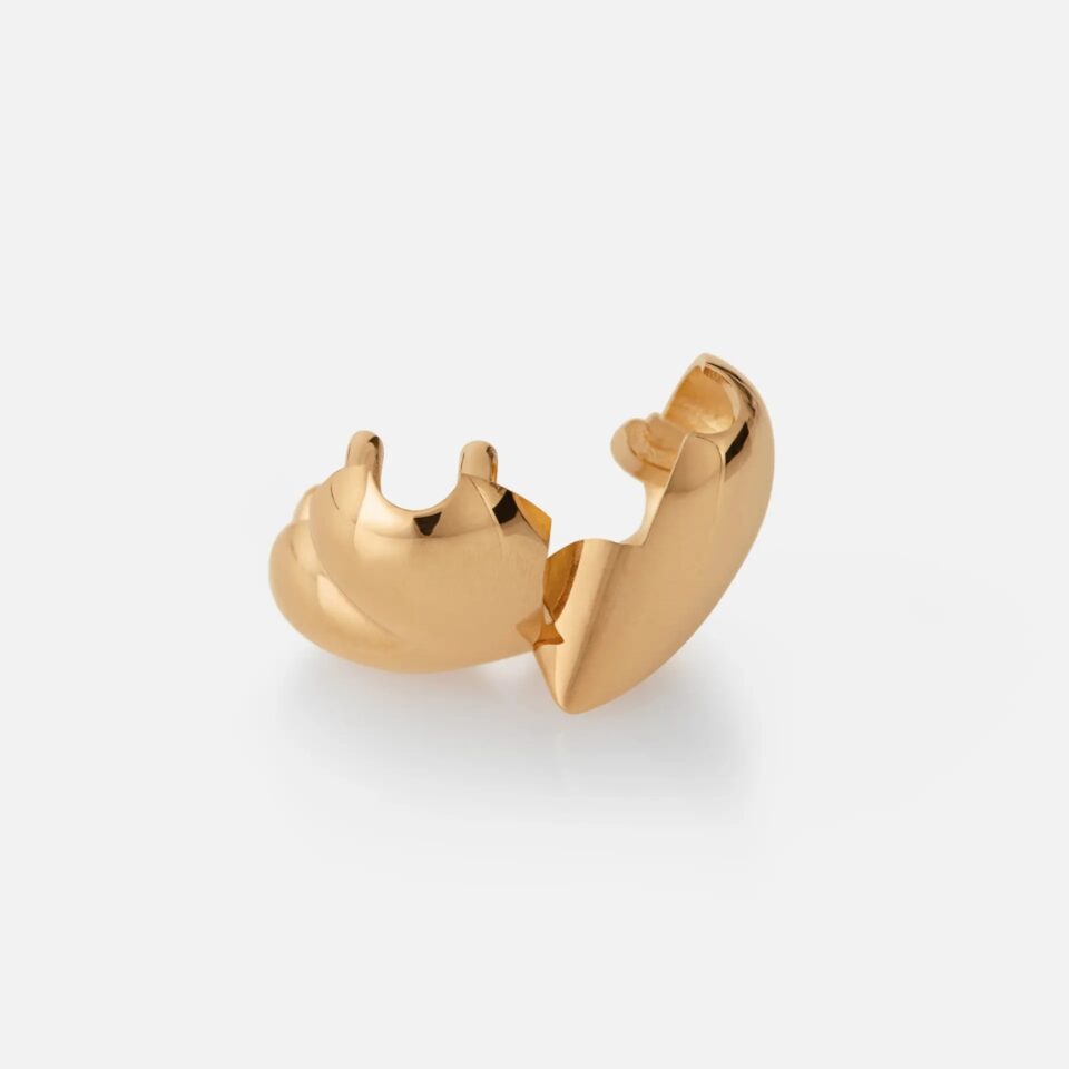 Anheng, Heart Clasp Lås gult gull