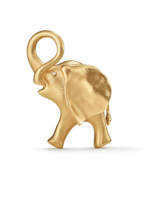 Brosje, Elephant 0,01 ct TW.VS.