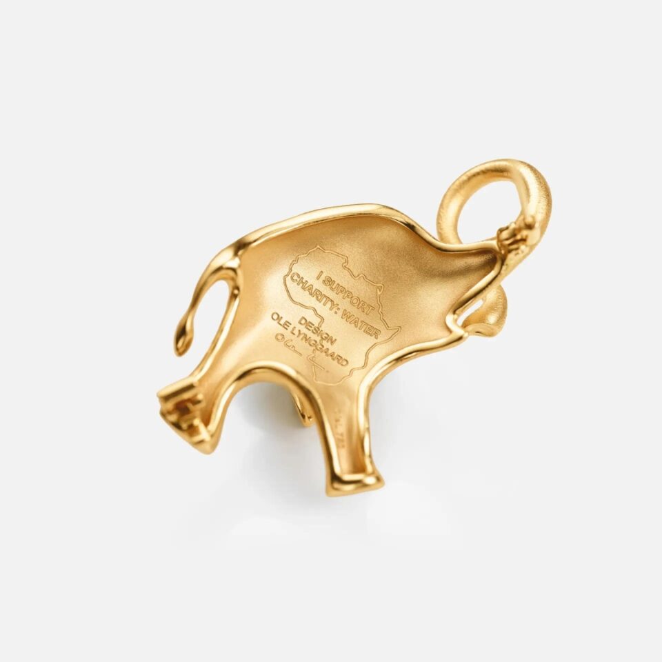 Brosje, Elephant 0,01 ct TW.VS.