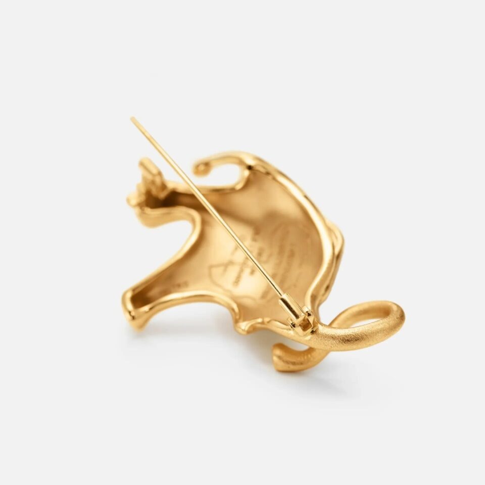 Brosje, Elephant 0,01 ct TW.VS.