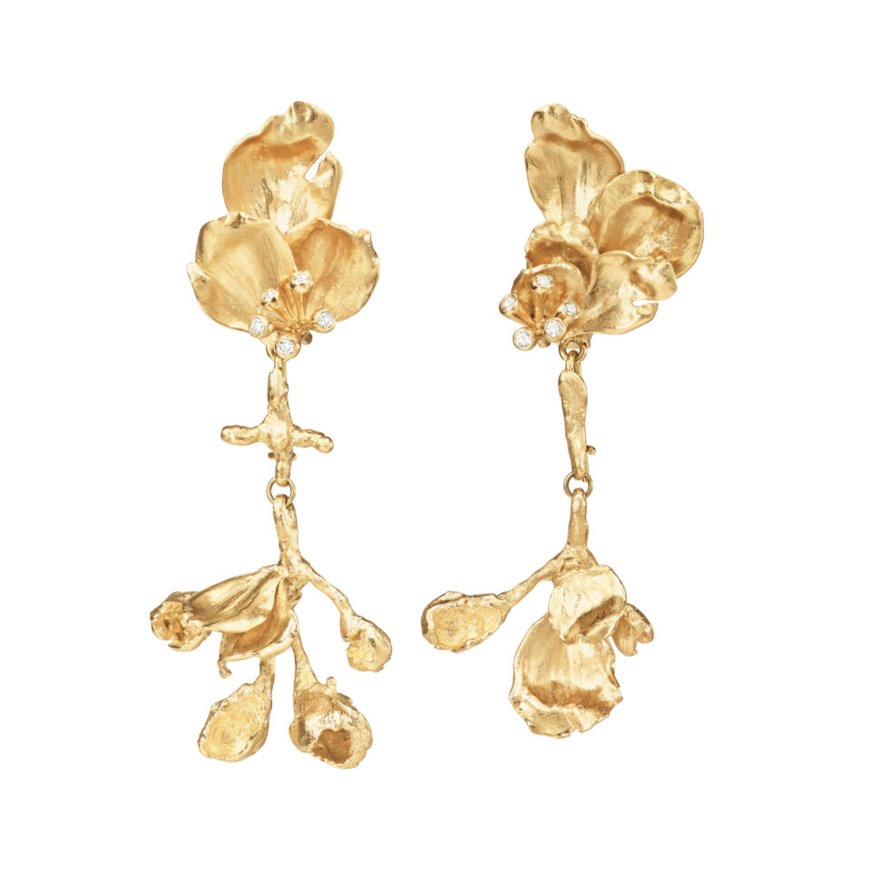 Øredobber, Wild Rose 0,10 ct TW.VS.