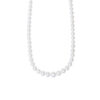 Halskjede, Bead Collier med miks av ferskvannsperler og fargestener 75-78 cm