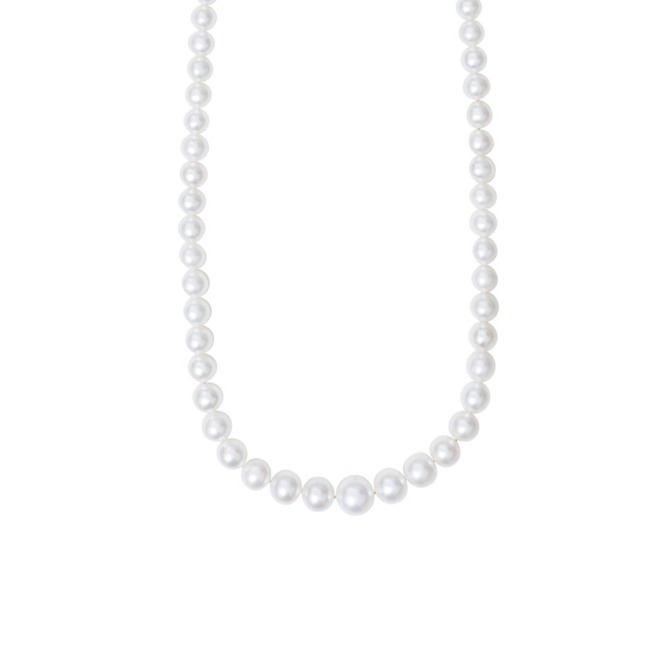 Halskjede, Bead Collier med miks av ferskvannsperler og fargestener 75-78 cm