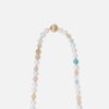Halskjede, Bead Collier med miks av ferskvannsperler og fargestener 75-78 cm