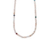Halskjede, Bead Collier med miks av fargestener 80 cm