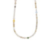 Halskjede, Bead Collier med miks av ferskvannsperler og fargestener 80 cm