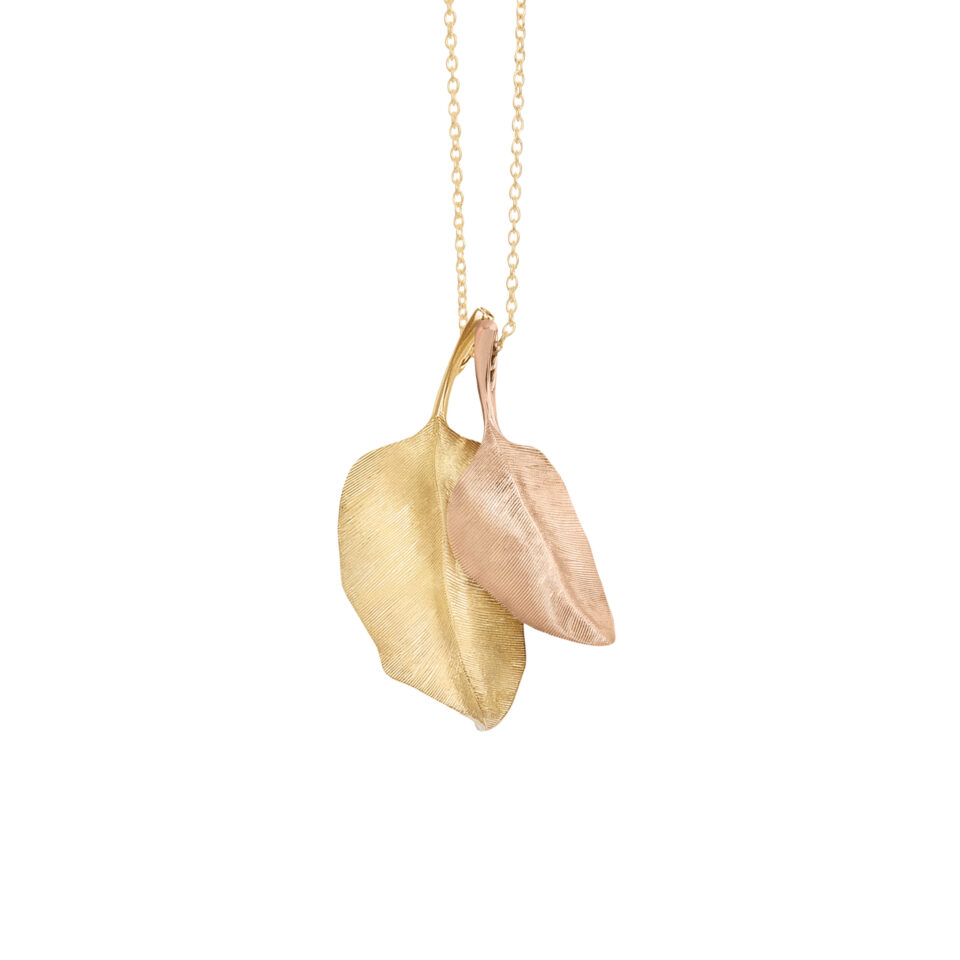 Kjede, Design Collier 40-38-36 cm gult gull