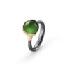Ring, Lotus 1 Serpentin oksidert sølv, gult gull og roségull