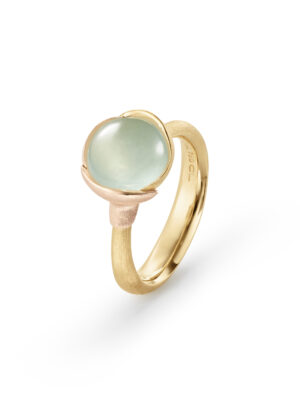 Ring, Lotus 1 Akvamarin gult gull og roségull