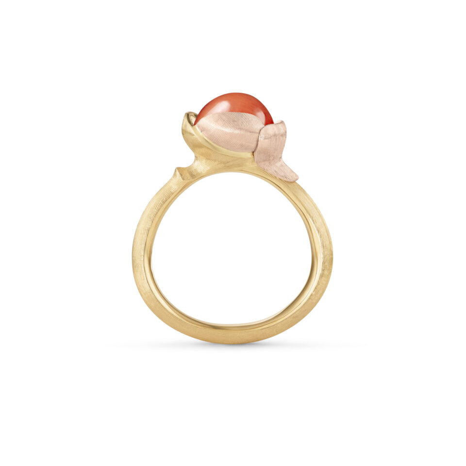Ring, Lotus 1 Korall gult gull og roségull