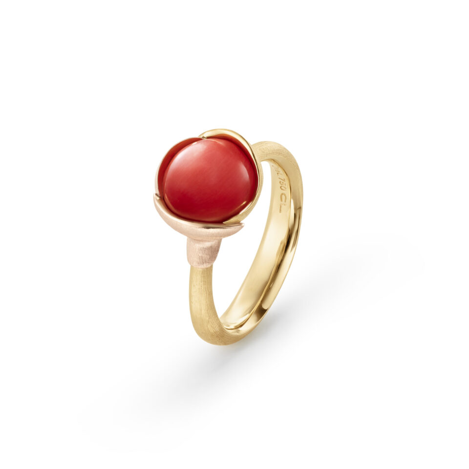 Ring, Lotus 1 Korall gult gull og roségull