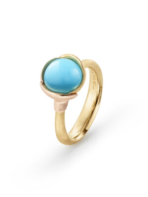 Ring, Lotus 1 Turkis gult gull og roségull