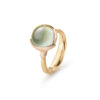 Ring, Lotus 2 Akvamarin gult gull og roségull