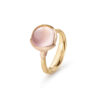 Ring, Lotus 2 Rosenkvarts gult gull og roségull
