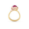 Ring, Lotus 2 Cerise Turmalin gult gull og roségull