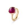 Ring, Lotus 2 Cerise Turmalin gult gull og roségull