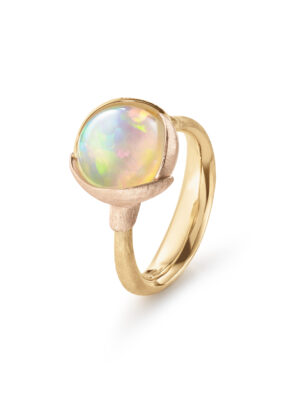 Ring, Lotus 2 Opal gult gull og roségull