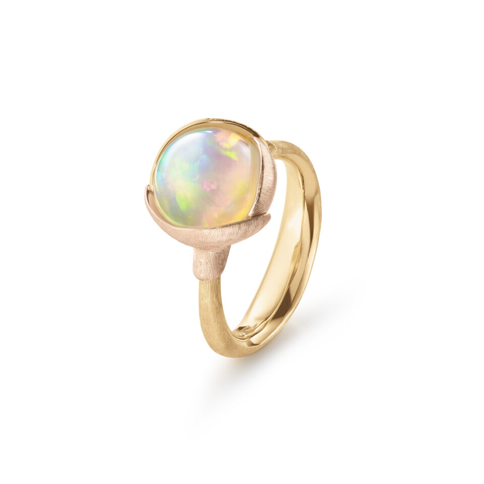Ring, Lotus 2 Opal gult gull og roségull