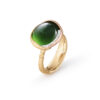 Ring, Lotus 3 Serpentin gult gull og roségull 0,05 ct TW.VS.