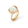Ring, Lotus 3 Opal gult gull og roségull 0,05 ct TW.VS.