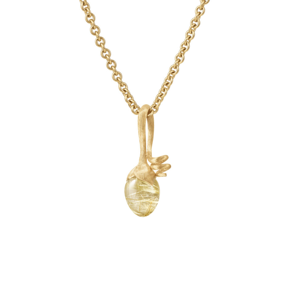 Kjede, Design Collier 80-50 cm gult gull