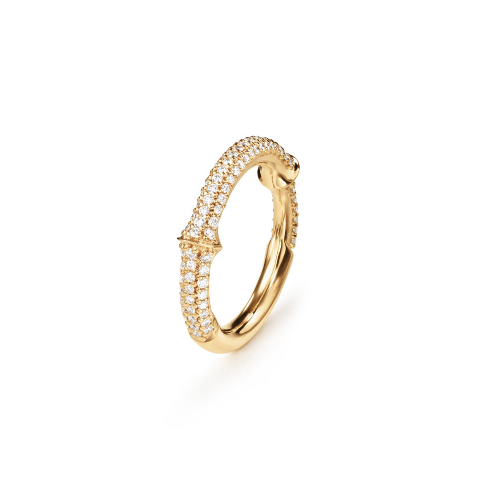 Ring, Nature Half Pavé IV 0,5 ct TW.VS.