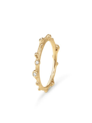 Ring, Nature gult gull 0,04 ct TW.VS.