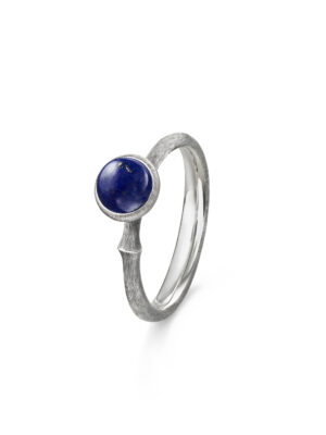 Ring, Lotus Tiny 0 Lapis Lazuli oksidert sølv