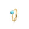 Ring, Lotus Tiny 0 Turkis gult gull