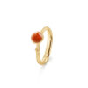 Ring, Lotus Tiny 0 Korall gult gull