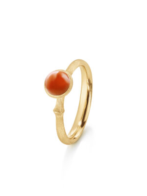Ring, Lotus Tiny 0 Korall gult gull