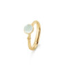 Ring, Lotus Tiny 0 Akvamarin gult gull