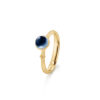 Ring, Lotus Tiny 0 London Blå Topas gult gull