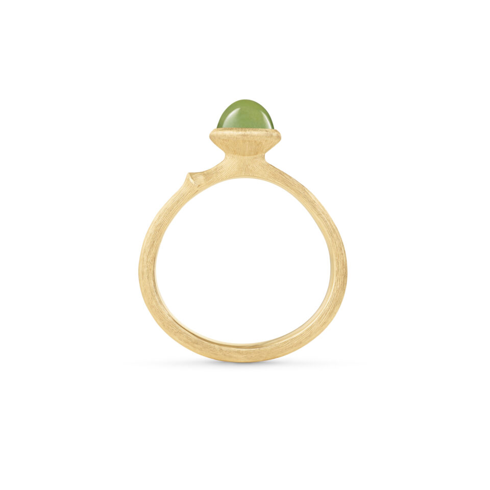 Ring, Lotus Tiny 0 Serpentin gult gull