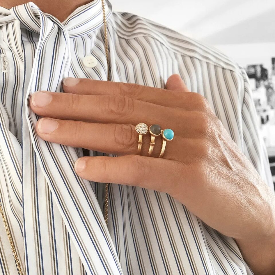 Ring, Lotus Pavé liten 0,19 ct TW.VS.