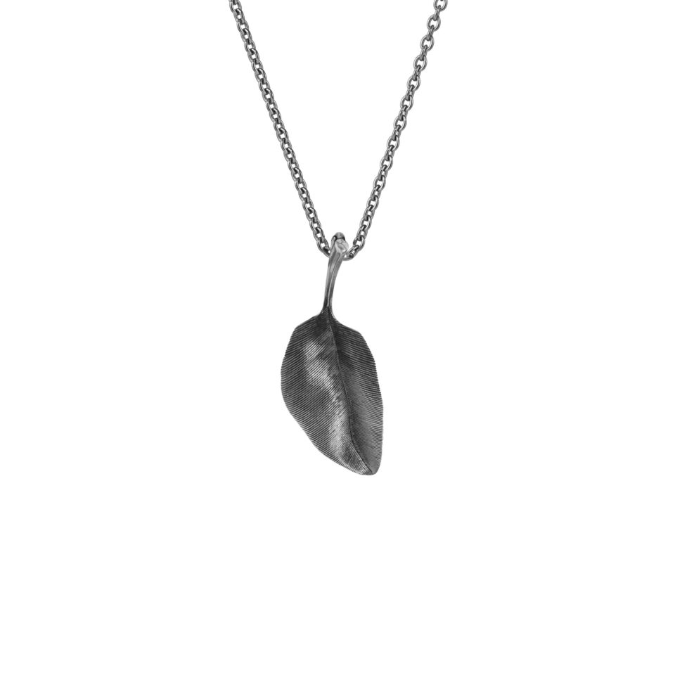 Kjede, Design Collier 90-80-60 cm oksidert sølv