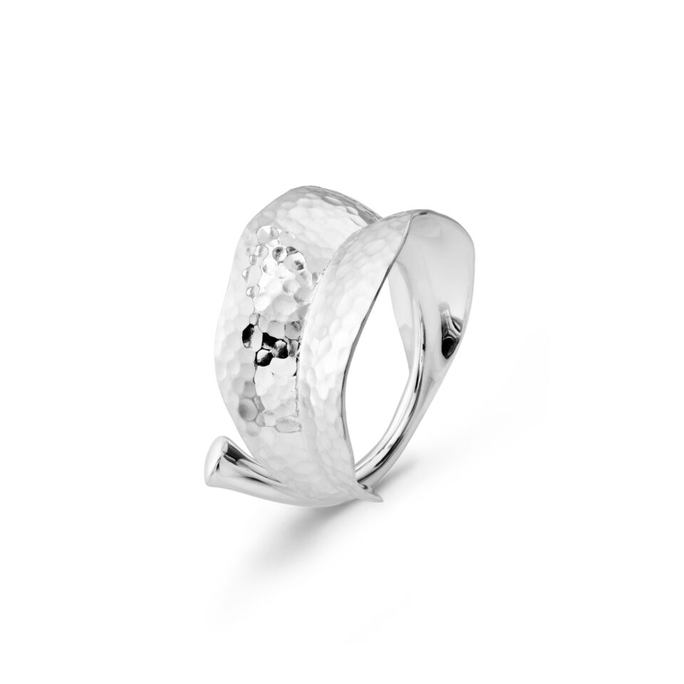Ring, Leaves medium sølv