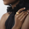 Ring, Leaves medium 18 k gult gull