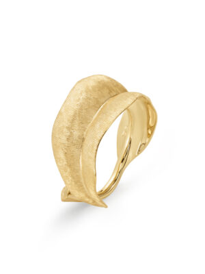 Ring, Leaves medium 18 k gult gull