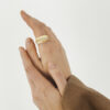 Ring, Leaves Pavé medium 18 k gult gull 0,28 ct TW.VS.